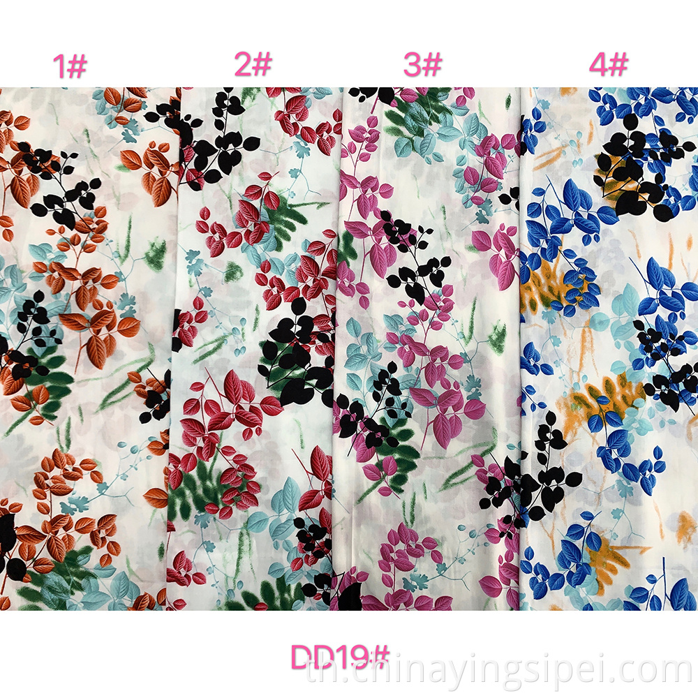 การพิมพ์ดิจิตอลแบบกำหนดเอง Georgette 100 Rayon Fabric for Women Dress
